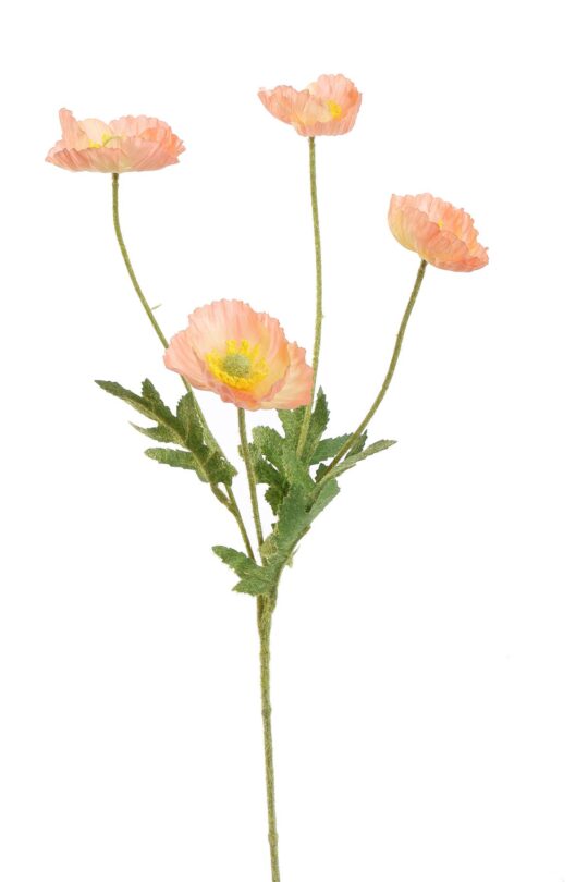 Kunstbloem - Klaproos - Roze - 60 cm