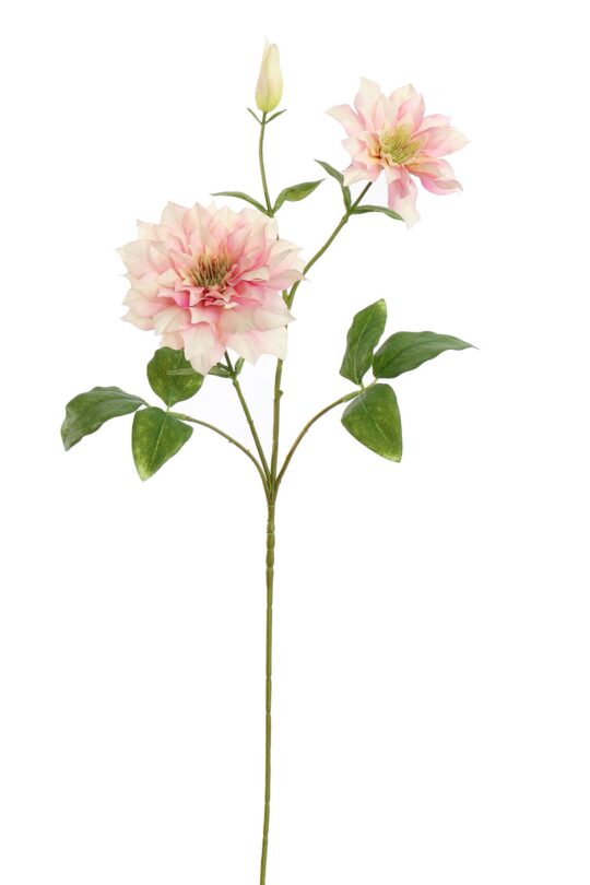 Kunstbloem Clematis - Roze - 65 cm