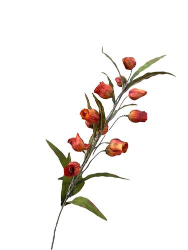 Kunstbloem Abutilon - Oranje - 105 cm