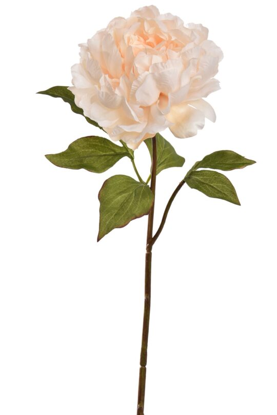 Kunstbloem Pioenroos - Wit - 57 cm
