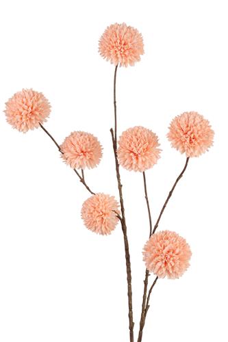 Kunstbloem Pompom - Zalm - 98 cm