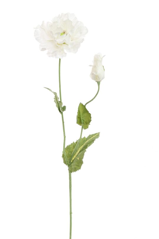 Kunstbloem Klaproos - Wit - 75 cm