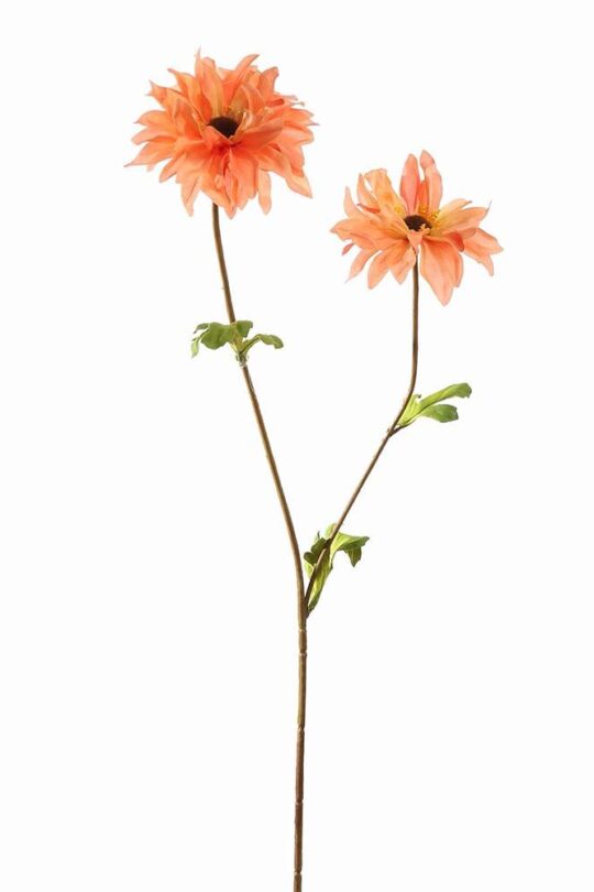 Kunstbloem Dahlia - Perzik - 64 cm