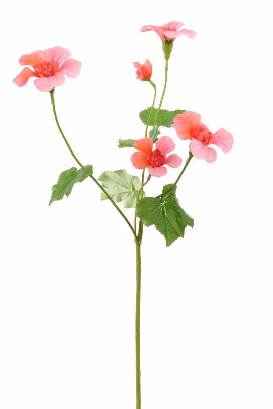 Kunstbloem Nasturtium - Donker Roze  - 68 cm