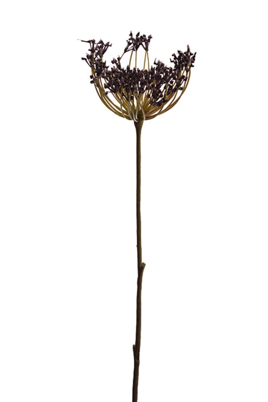 Kunstbloem Dille - Bruin/Paars - 85 cm