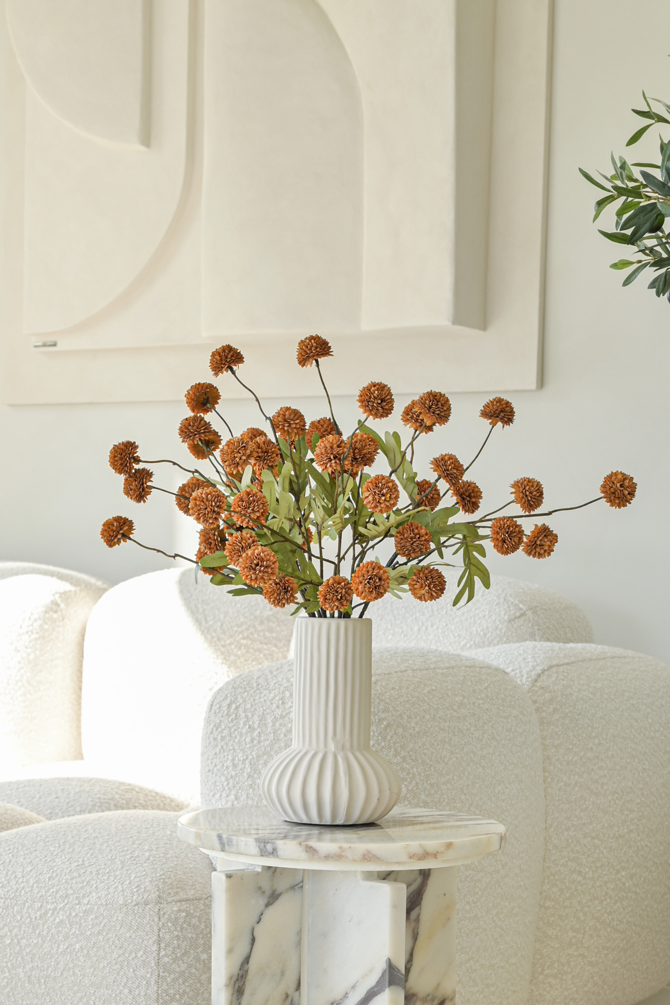 Boeket Pompom Koffie
