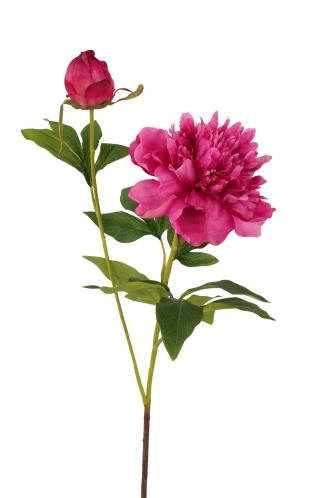 Kunstbloem Pioen - Roze - 74 cm