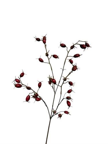 Kunstbloem Rozenbottel Rood - 76 cm