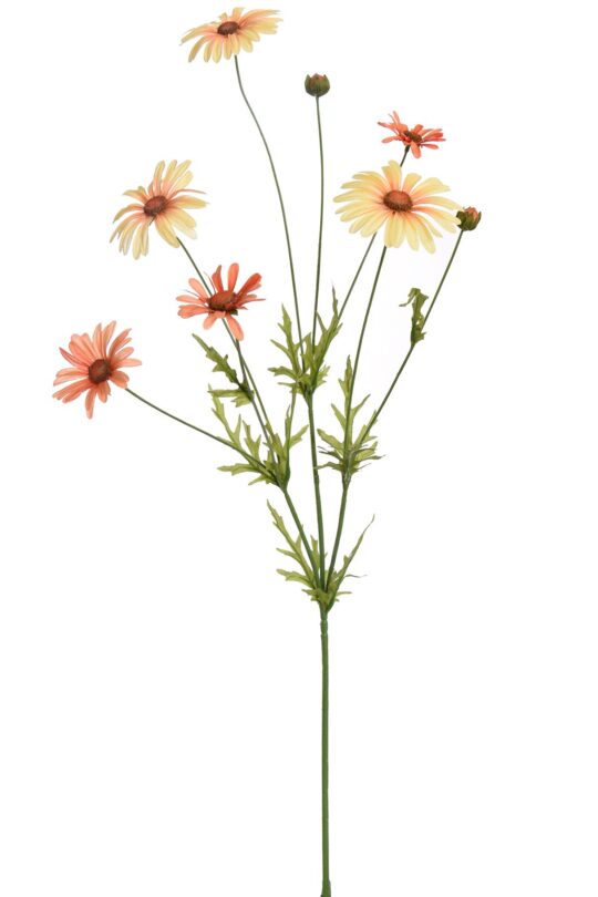 Kunstbloem Daisy - Geel/Oranje - 92 cm