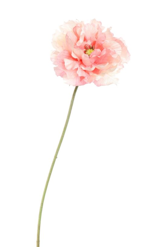 Kunstbloem Ranonkel - Licht Roze - 70 cm