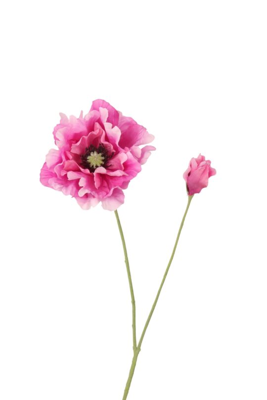 Kunstbloem Papaver - Roze - 75 cm