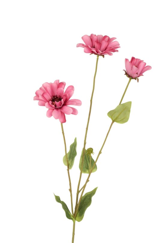 Kunstbloem Zinnia - Roze - 64 cm